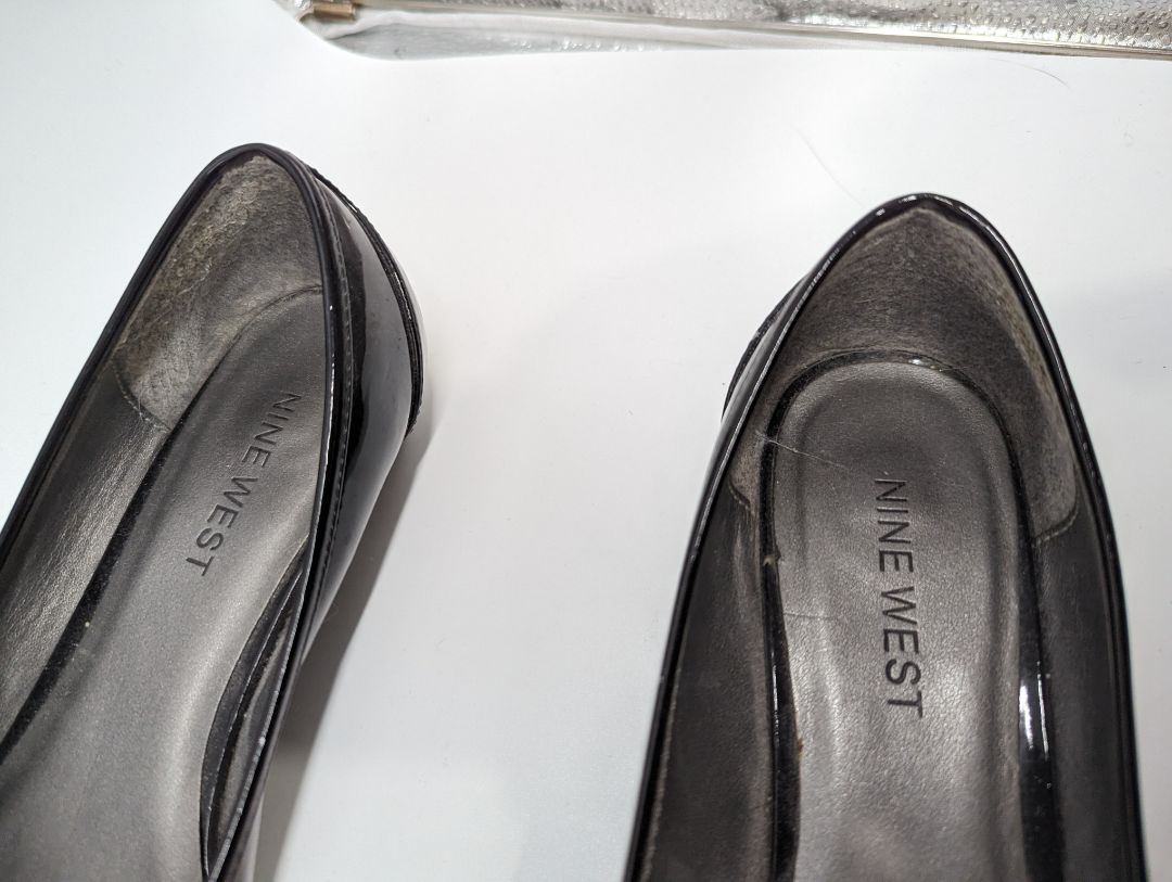 Nine West Black Patent Leather Loafer Flat