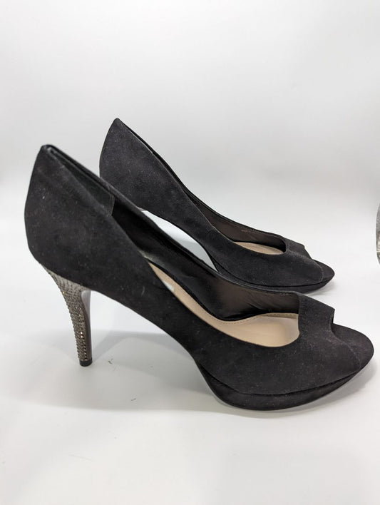 Nina New York Black Suede Heels