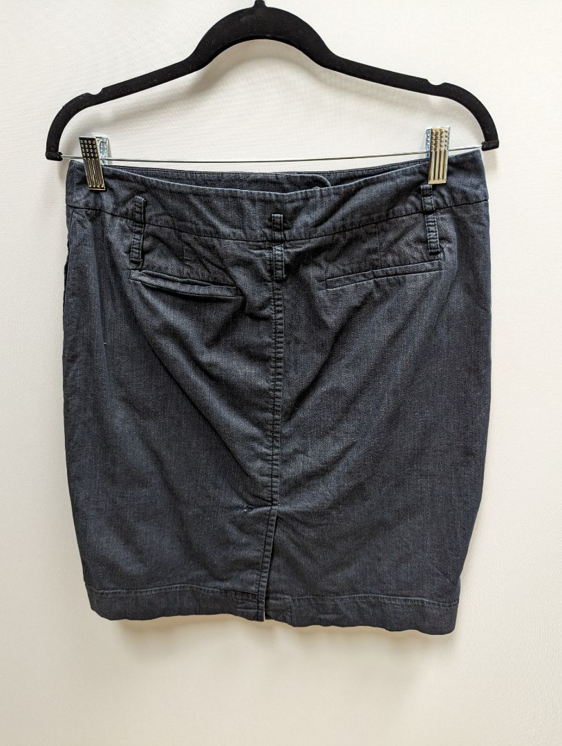 Ann Taylor Loft Navy Flat Front Skirt with Pockets