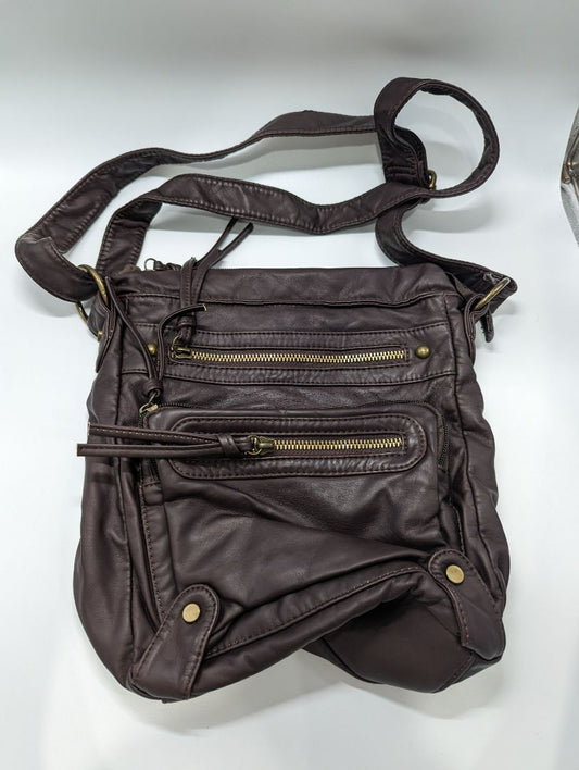Scarleton Dark Brown Leather Crossbody