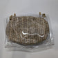 ZINNICCYY Brown 2 Layer Straw and Clear Plastic Purse