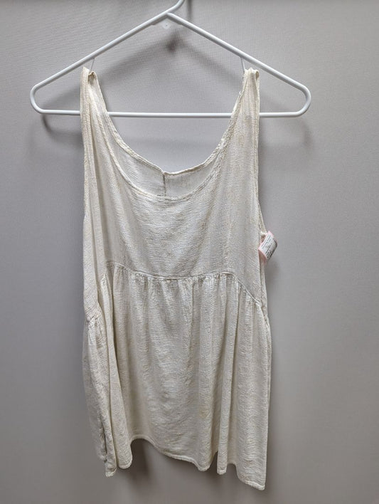 Hedonism II Ivory Sleeveless Babydoll Tunic Blouse