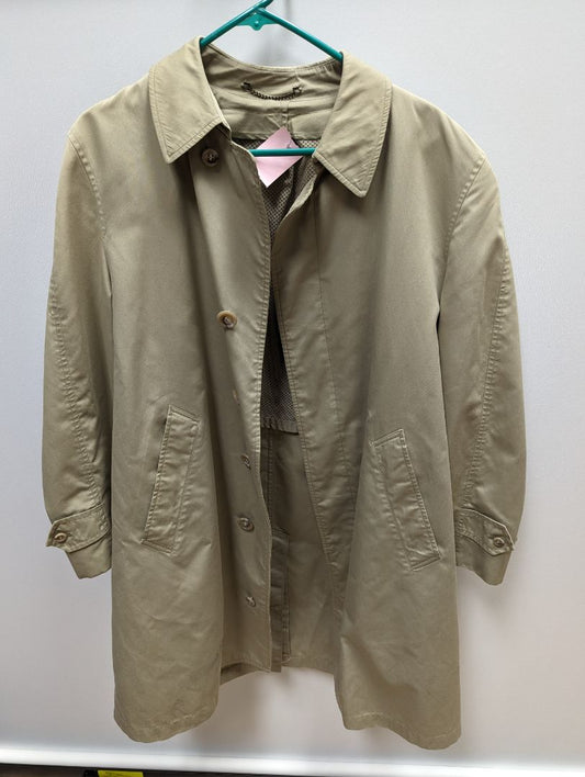 Light Green Mesh Lined Trench Coat