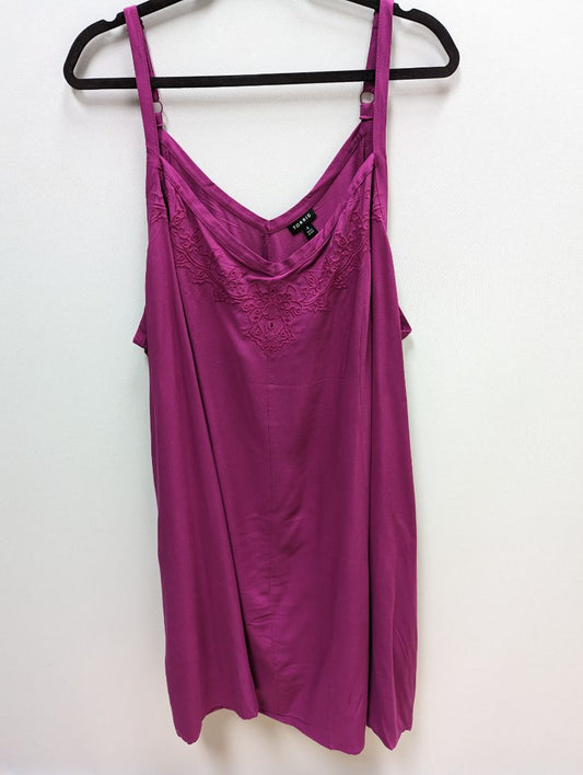 Torrid Purple Embroidered Neck Sheath Dress