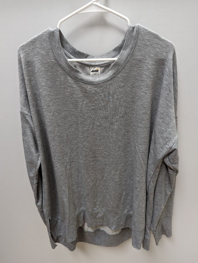 AVIA Grey Essentials Long Sleeve Sweatshirt