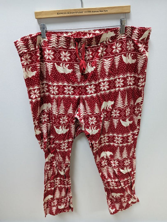 Old Navy Red/White Bear and Snowflake Holiday Pajama Sleepwear Pant