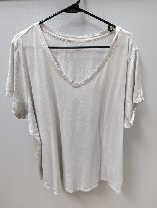 Old Navy Faded White Short Sleeve Tee