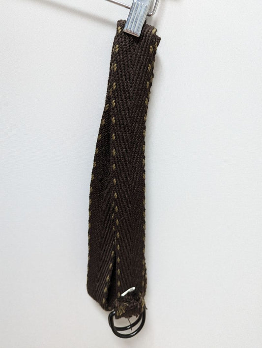 Brown Woven Belt with Black Buckle