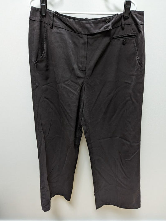 Larry Levine Stretch Black Front Button Pocket Slacks Pants