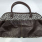Tommy Hilfiger Brown/Ivory Patterned Leather Shoulder Bag Purse
