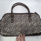 Tommy Hilfiger Brown/Ivory Patterned Leather Shoulder Bag Purse