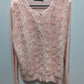 7th Avenue Design Studio Pink Fuzzy Roses Cardigan