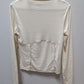 Old Navy Cream Textured Knit Mock Neck Blouse