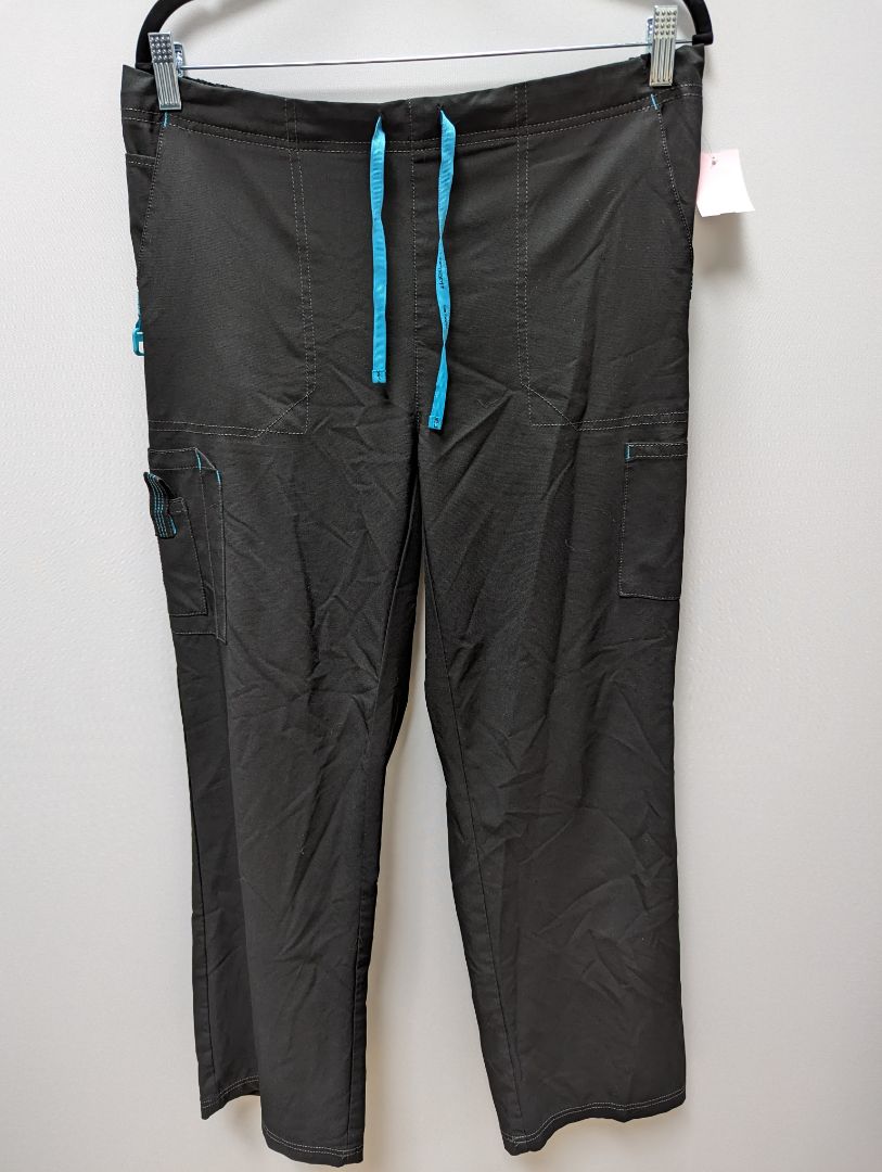 Carhartt Black and Teal Blue Straight Leg Scrub Pants