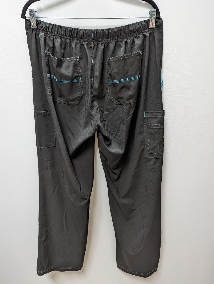 Carhartt Black and Teal Blue Straight Leg Scrub Pants