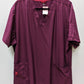 Carhartt Purple and Pink V-Neck Scrub Top