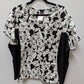 Disney Black/White Minnie Knit Panel Cotton Scrub Top