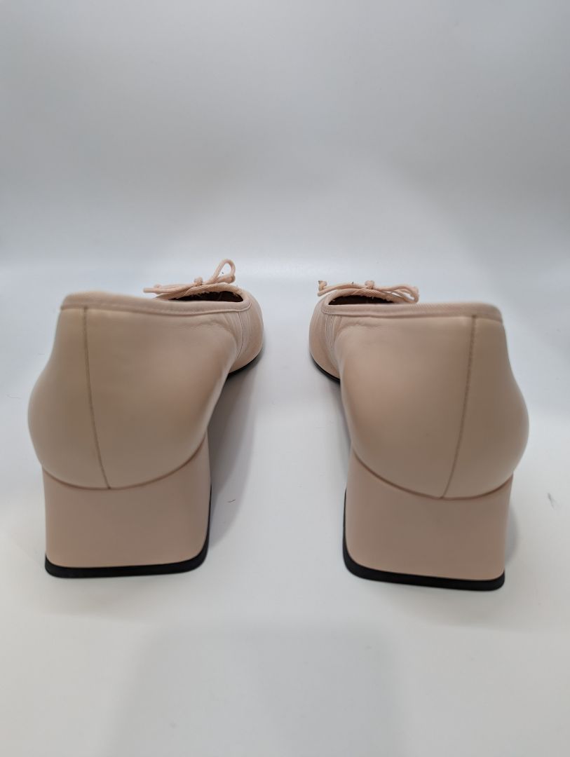 Zara Pink Chunky Heels with Bows