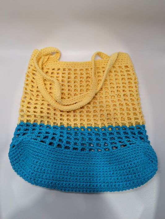 Thomson Teal Blue and Yellow Tote Shopping Bag