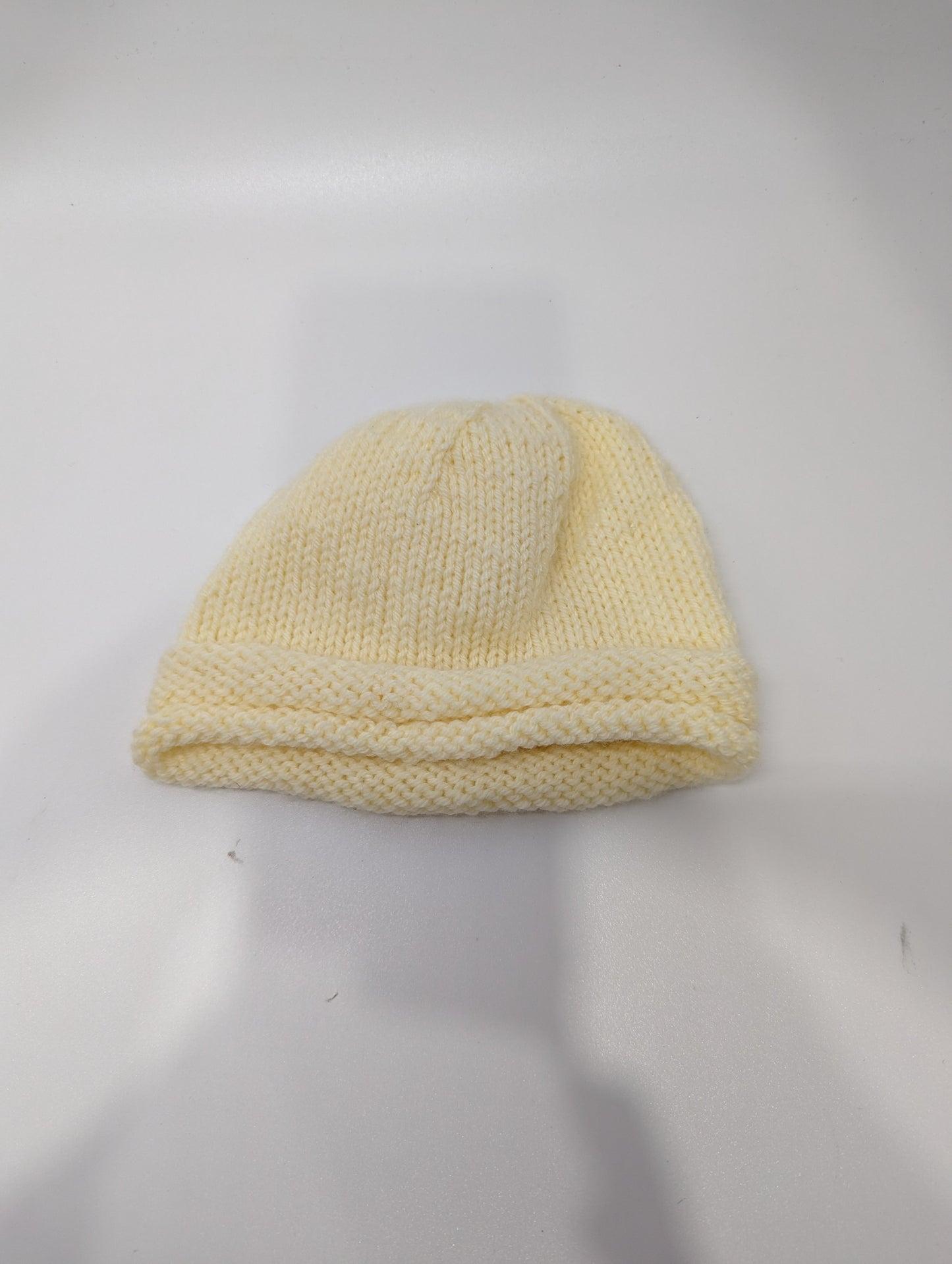 Thomson Handmade Crochet Small Cream Ribbed Beanie