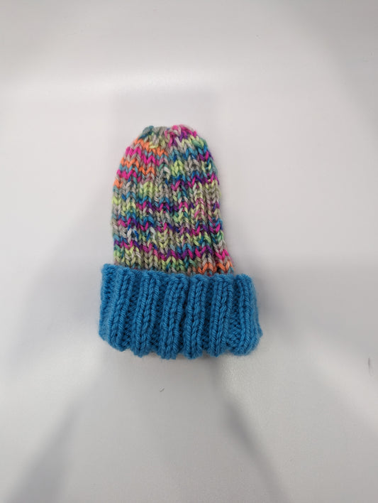 Thomson Handmade Crochet Small Multicolor with Blue Band Knit Beanie