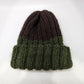 Thomson Handmade Crochet Brown and Army Green Knit Beanie