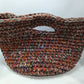 Thomson Handmade Crochet Medium Red and Grey Tote Basket