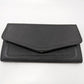 Black Faux Textured Leather Folding Wallet