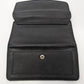 Black Faux Textured Leather Folding Wallet