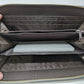 Grey Textured Faux Leather Zippered Wallet