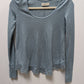 Abercrombie & Fitch Light Blue Textured Knit High-Low Blouse