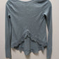 Abercrombie & Fitch Light Blue Textured Knit High-Low Blouse