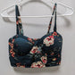 B.O.G Collective Navy Floral Corset Crop Top