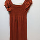 JJ Authentic Orange Off-The-Shoulder Babydoll Dress