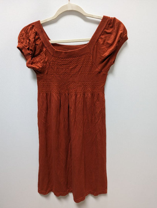 JJ Authentic Orange Off-The-Shoulder Babydoll Dress