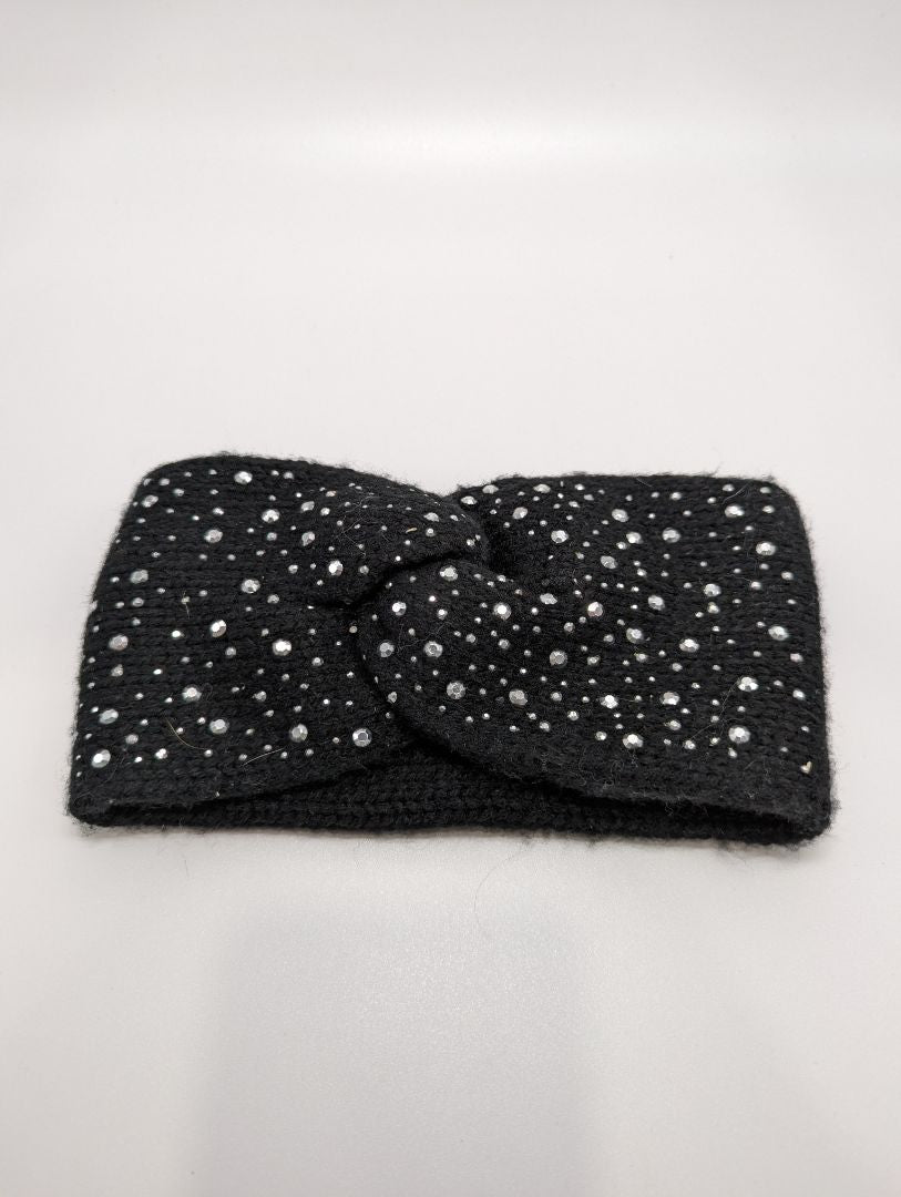 RAMPAGE Black Embellished Knot Headband