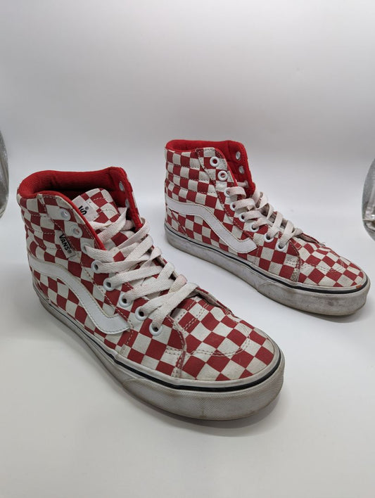 Vans Red Checkered High Top Sneaker