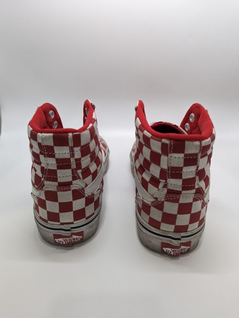 Vans Red Checkered High Top Sneaker