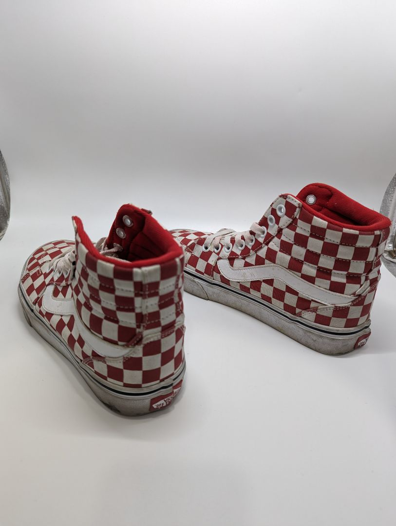 Vans Red Checkered High Top Sneaker