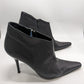 Bebe Black Leather Bootie Heels