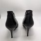 Bebe Black Leather Bootie Heels