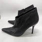 Bebe Black Leather Bootie Heels