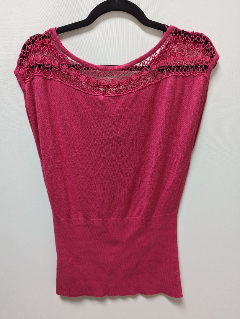 White House Black Market Pink Dolman Knit Blouse