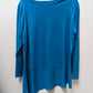 DG2 Ocean Blue Long Sleeve Tunic Blouse