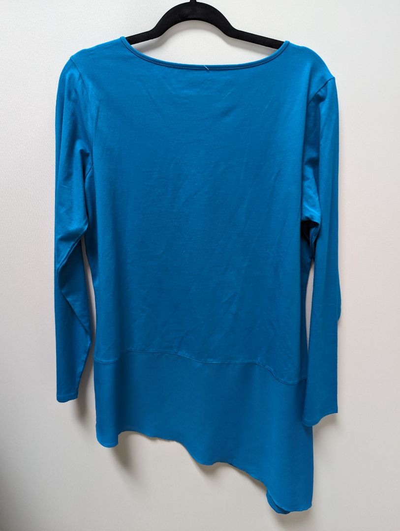 DG2 Ocean Blue Long Sleeve Tunic Blouse