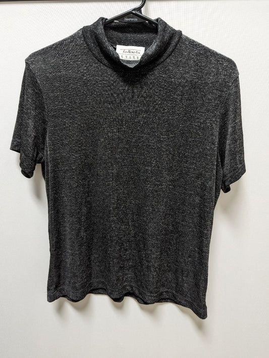 Talbots Dark Grey Knit Turtleneck Blouse (Petite)