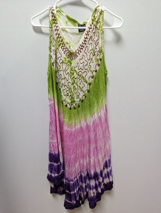 Pams Collection Multicolor Tie Dye Sheath Dress