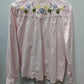 Susan Graver Pink Embroidered Button Up Blouse