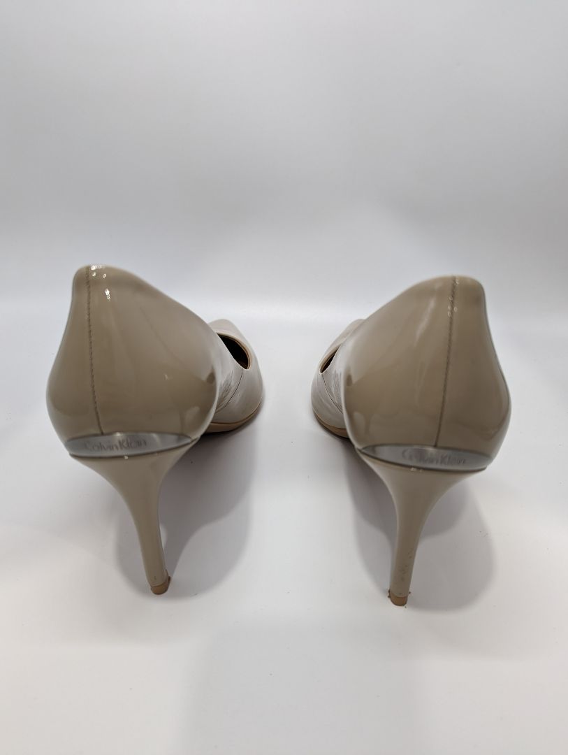 Calvin Klein Nude "Gayle" Patent Leather Heels