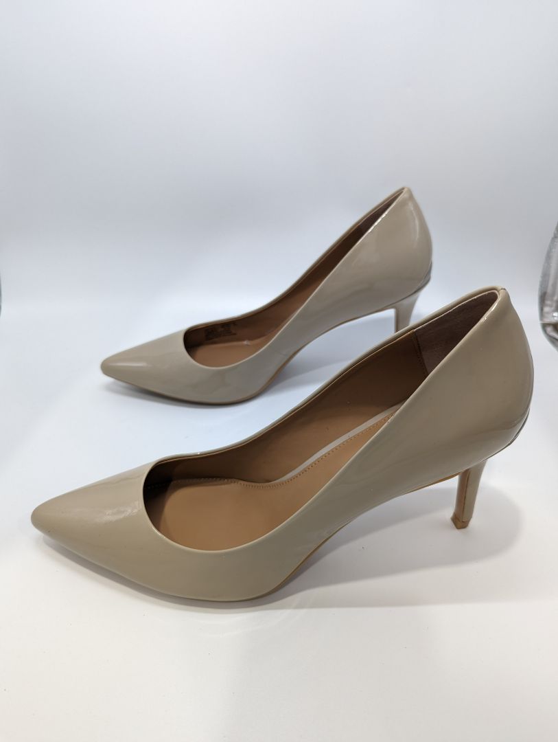 Calvin Klein Nude "Gayle" Patent Leather Heels